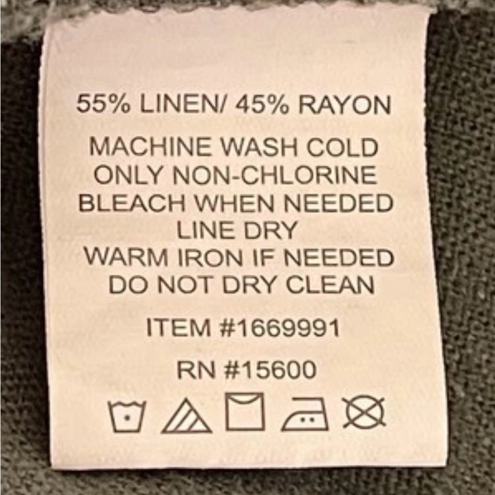 Briggs New York Linen Blend Sleeveless Shift Dress Green Ruffle Neck Size‎ Small - Picture 10 of 11